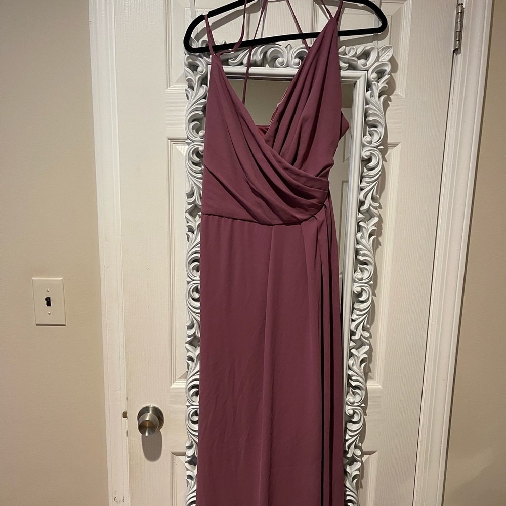 David’s Bridal Georgette Wrap Bridesmaids Dress